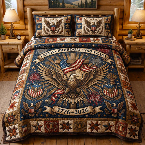 Heritage Patch 3-Piece Quilted Bedding Set GFTOMA12346