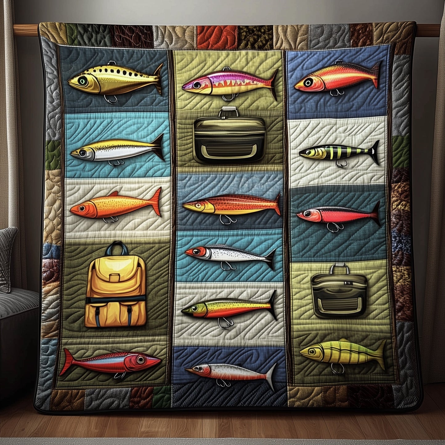 Fishing Delights Quilted Blanket GFTOMA1235