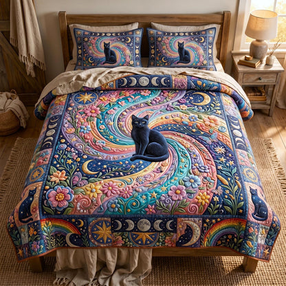 Harvest Cat 3-Piece Quilted Bedding Set GFTOMA12350