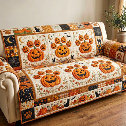 Pumpkin Harvest Quilted Sofa Cover GFTOMA12353