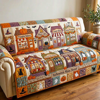 Pumpkin Patch Quilted Sofa Cover GFTOMA12355