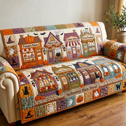 Pumpkin Patch Quilted Sofa Cover GFTOMA12355