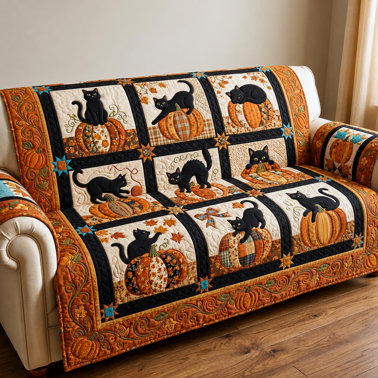 Harvest Blessings Quilted Sofa Cover GFTOMA12356