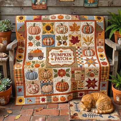 Pumpkin Patch Quilted Blanket GFTOMA12361