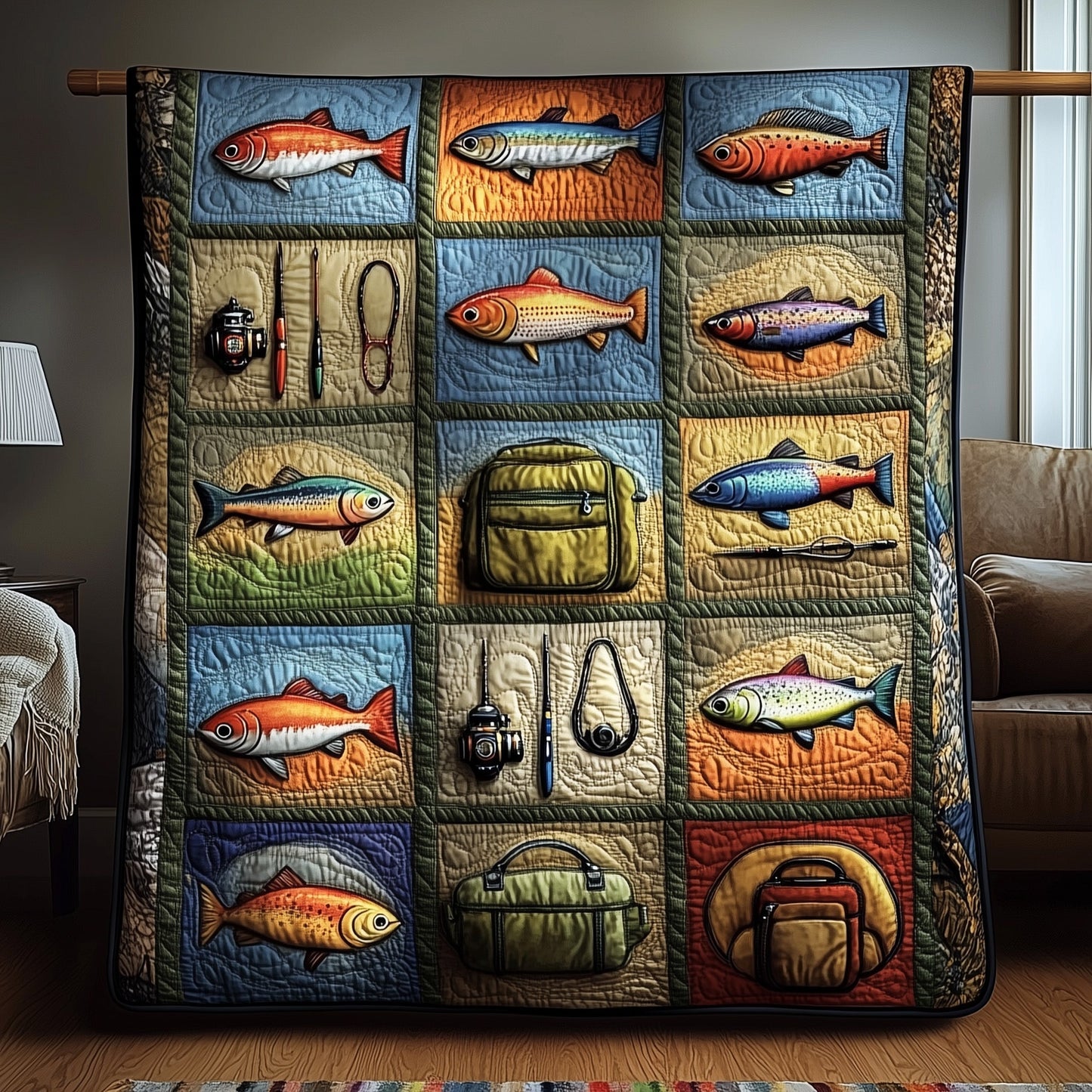 Fishing Delights Quilted Blanket GFTOMA1237