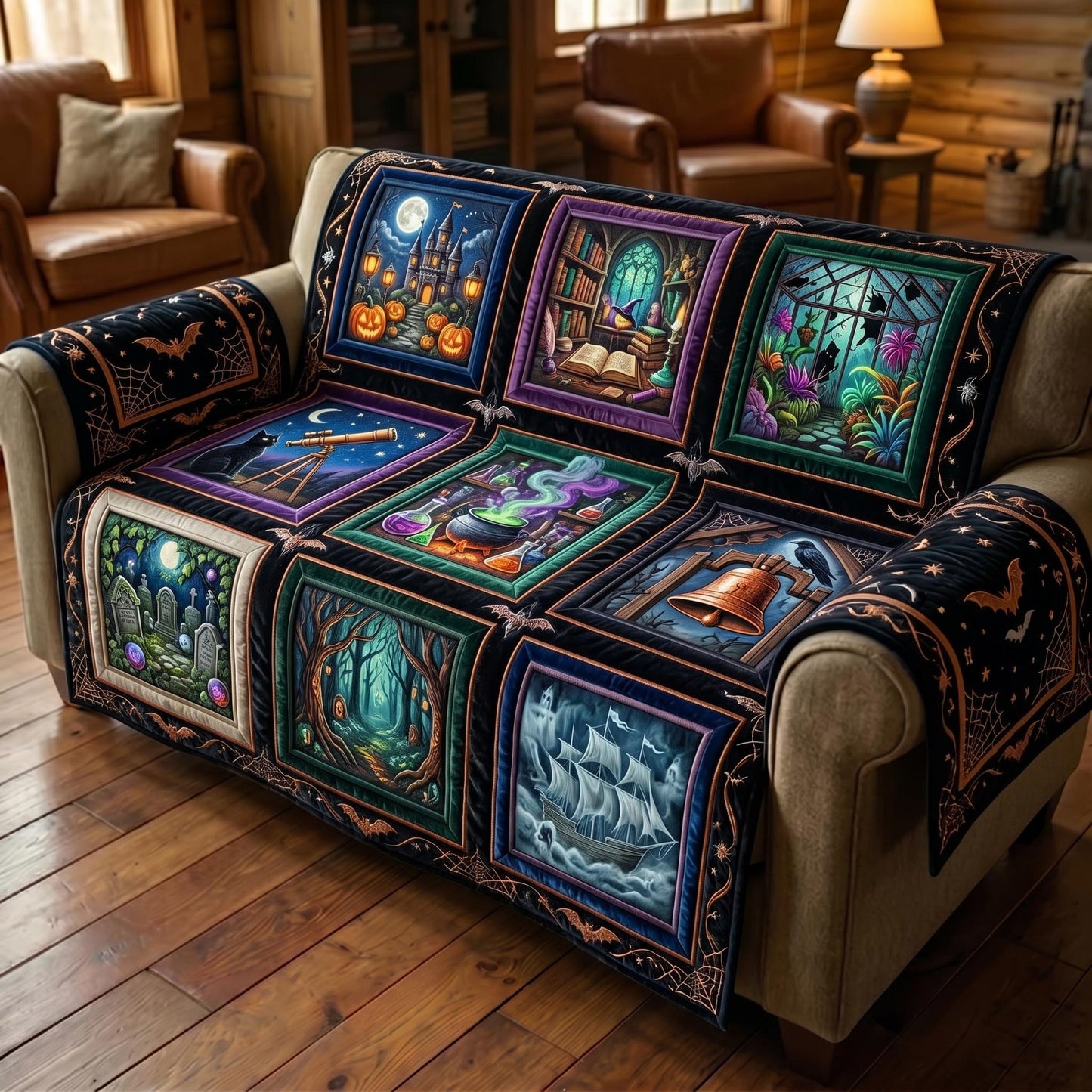 Halloween Spirit Quilted Sofa Cover GFTOMA12399