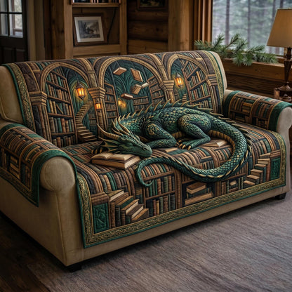 Dragon Library Quilted Sofa Cover GFTOMA12401