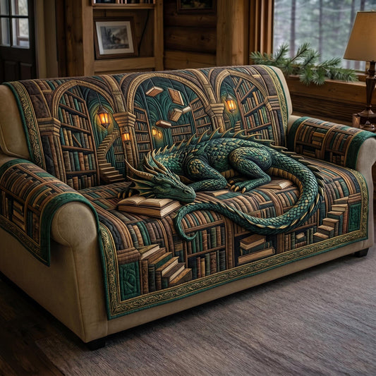 Dragon Library Quilted Sofa Cover GFTOMA12401