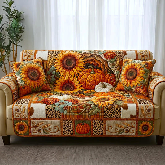 Sunflower Dreams Quilted Sofa Cover GFTOMA12435