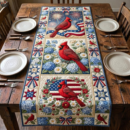 Patriot Cardinal Quilted Table Runner GFTOMA12443