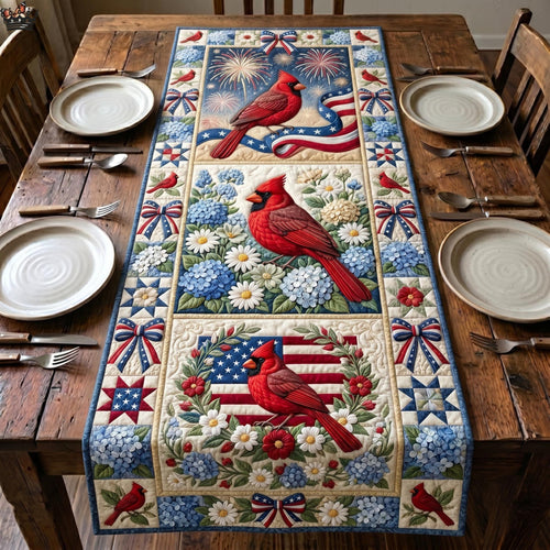 Patriot Cardinal Quilted Table Runner GFTOMA12443