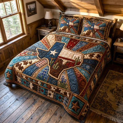 Texas Roots 3-Piece Quilted Bedding Set GFTOMA12453
