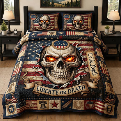 Skull Legacy 3-Piece Quilted Bedding Set GFTOMA12479