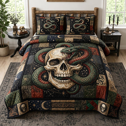 Wild Skull 3-Piece Quilted Bedding Set GFTOMA12482