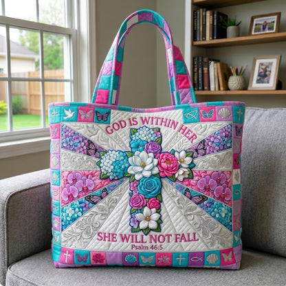 Floral Bible Quilted Tote Bag GFTOMA12497