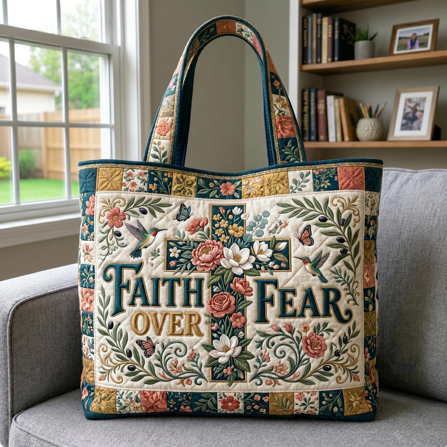 Bible Blossoms Quilted Tote Bag GFTOMA12500