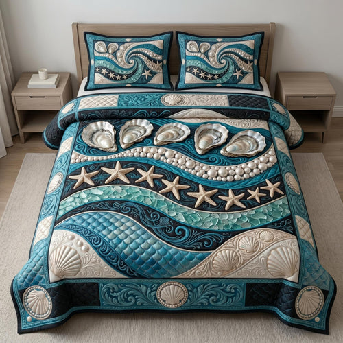 Sea Escape 3-Piece Quilted Bedding Set GFTOMA12553