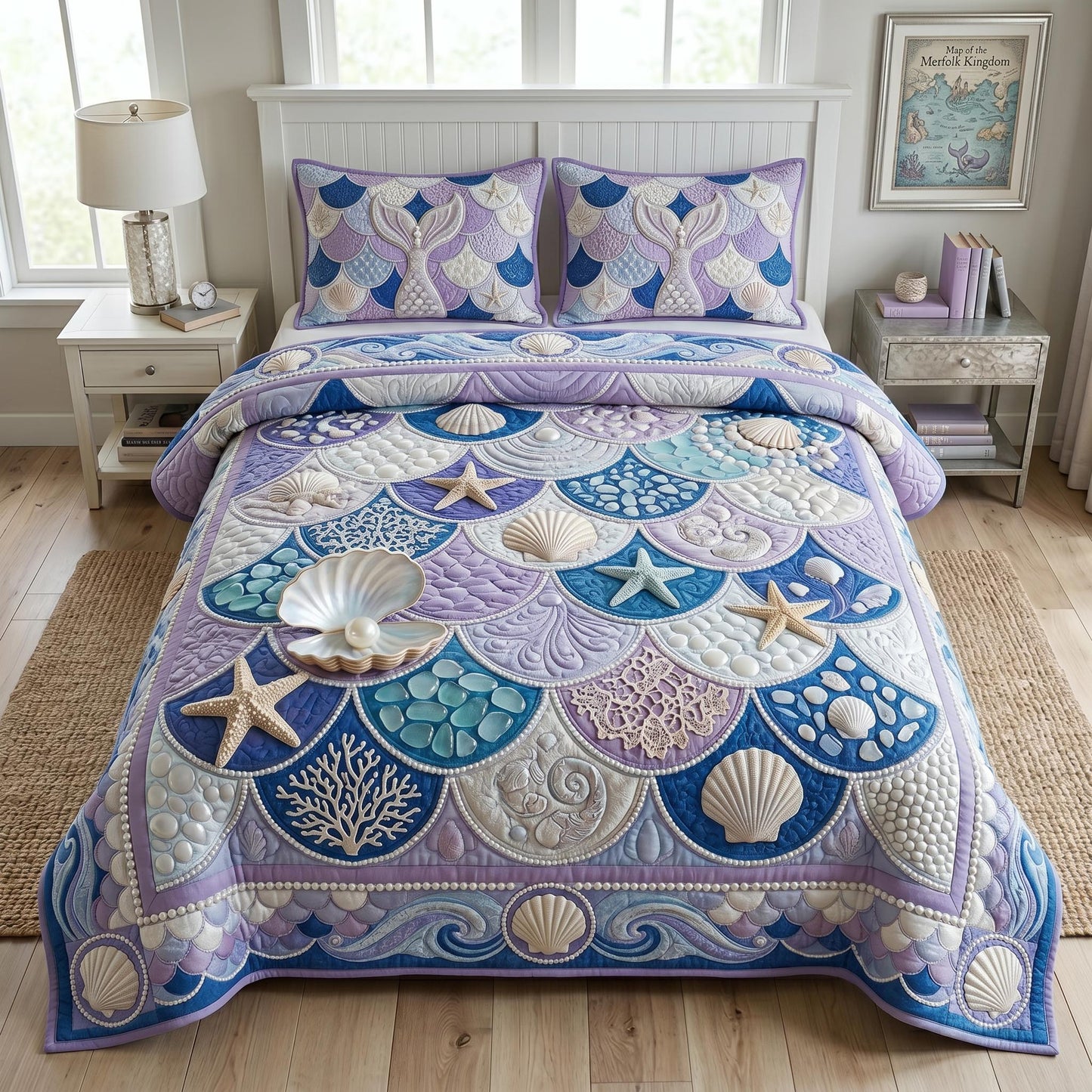 Sea Escape 3-Piece Quilted Bedding Set GFTOMA12556