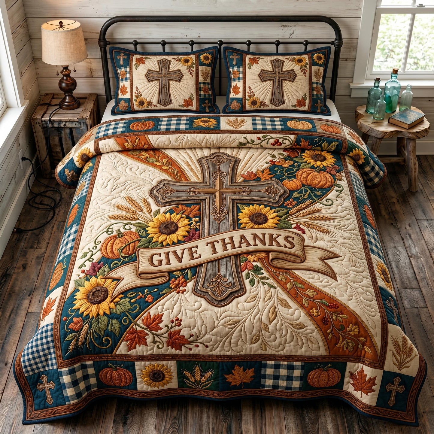 Harvest Faith 3-Piece Quilted Bedding Set GFTOMA12558