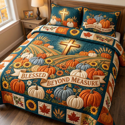 Cross Harvest 3-Piece Quilted Bedding Set GFTOMA12560