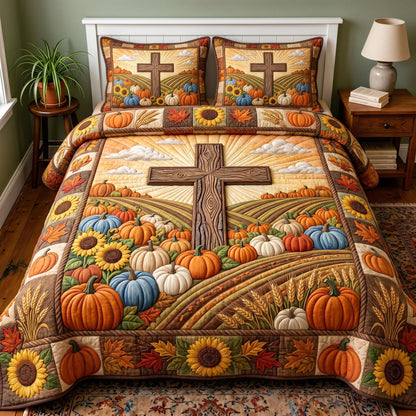 Harvest Grace 3-Piece Quilted Bedding Set GFTOMA12562