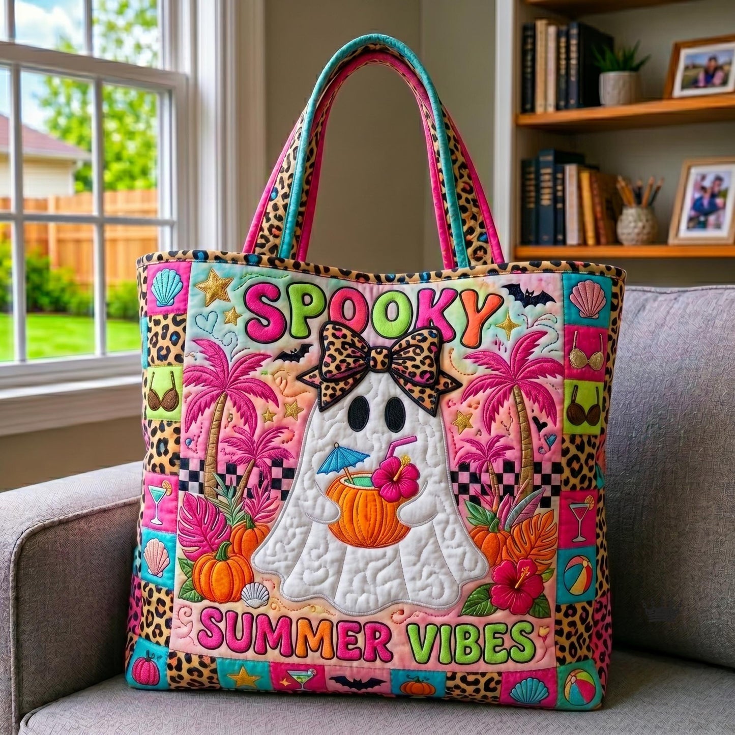 Tropical Haunt Quilted Tote Bag GFTOMA12563