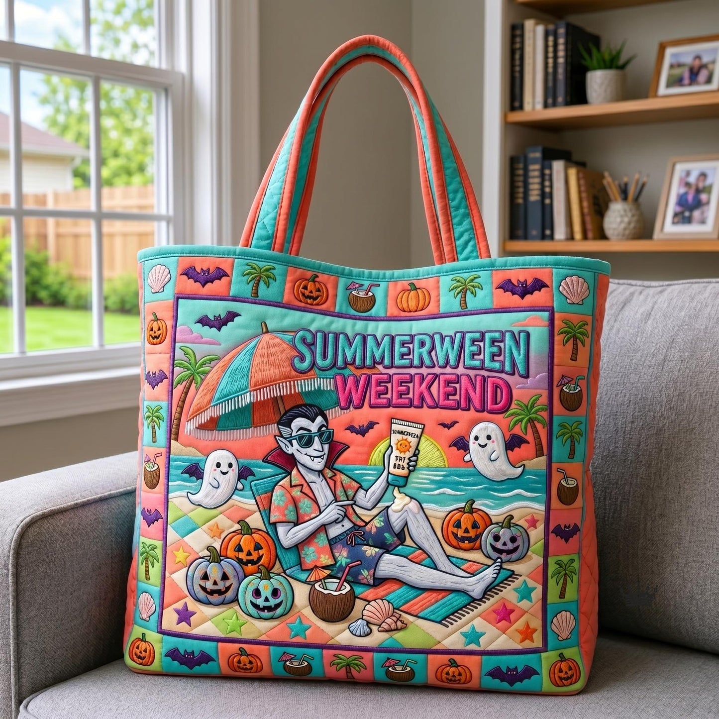 Tropical Haunt Quilted Tote Bag GFTOMA12564