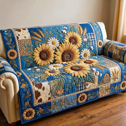 Sunflower Safari Quilted Sofa Cover GFTOMA12600