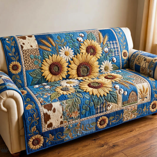 Sunflower Safari Quilted Sofa Cover GFTOMA12600