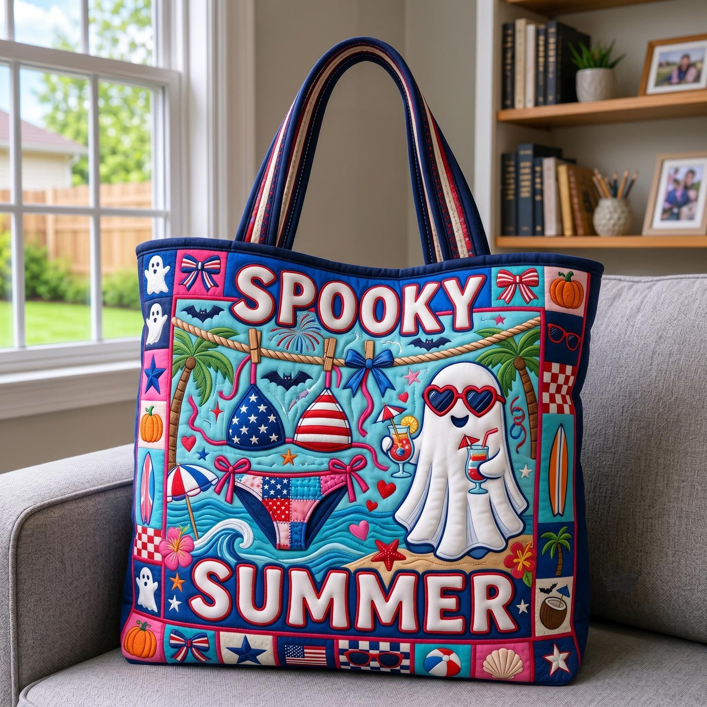 Tropical Haunt Quilted Tote Bag GFTOMA12606