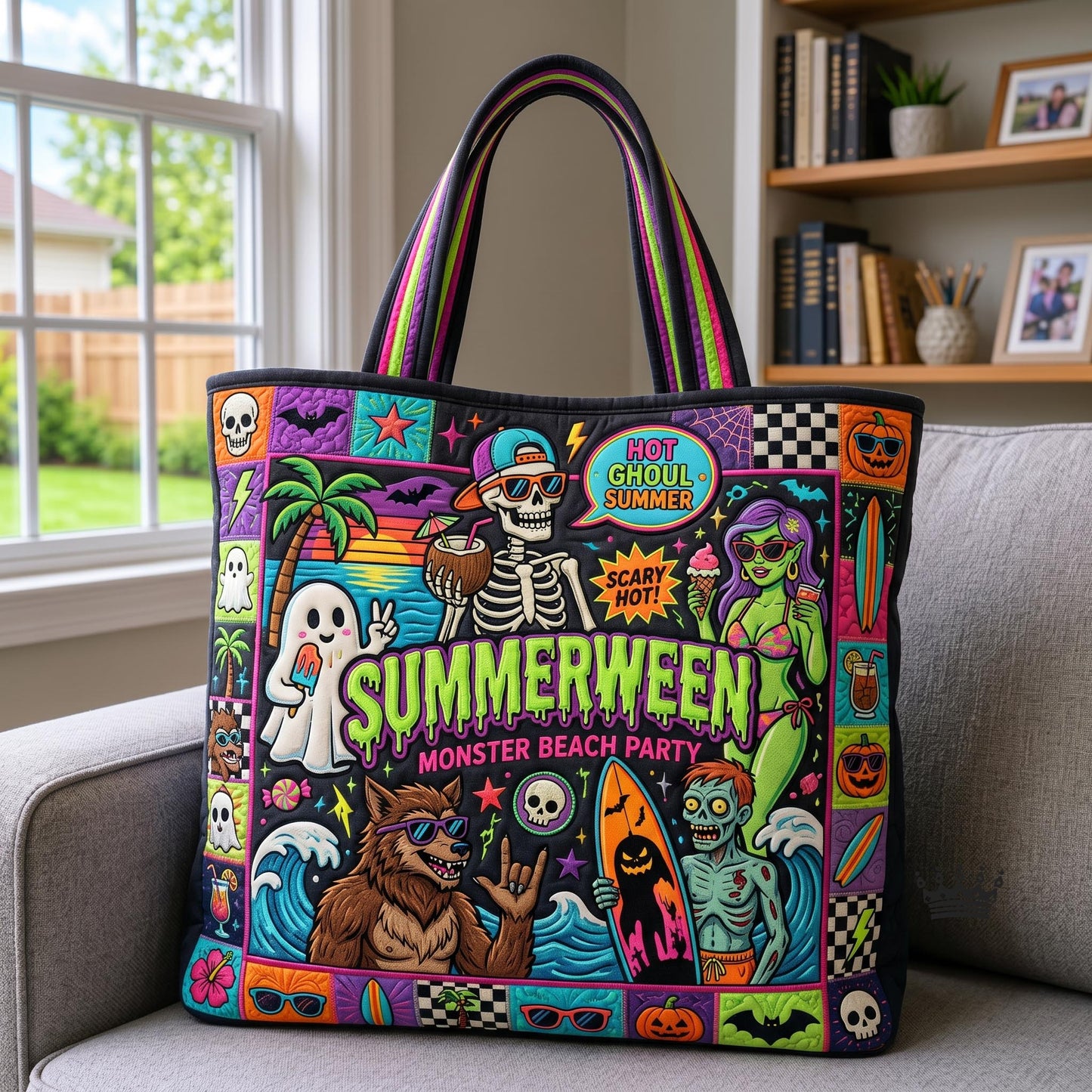 Tropical Haunt Quilted Tote Bag GFTOMA12607