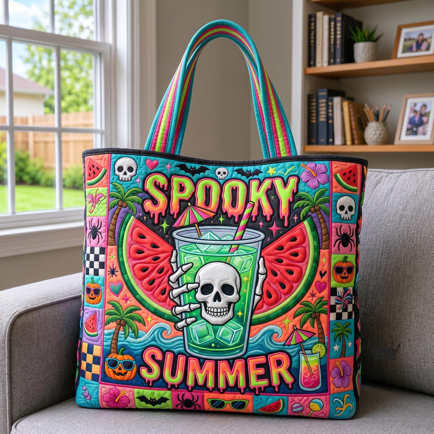 Tropical Haunt Quilted Tote Bag GFTOMA12609