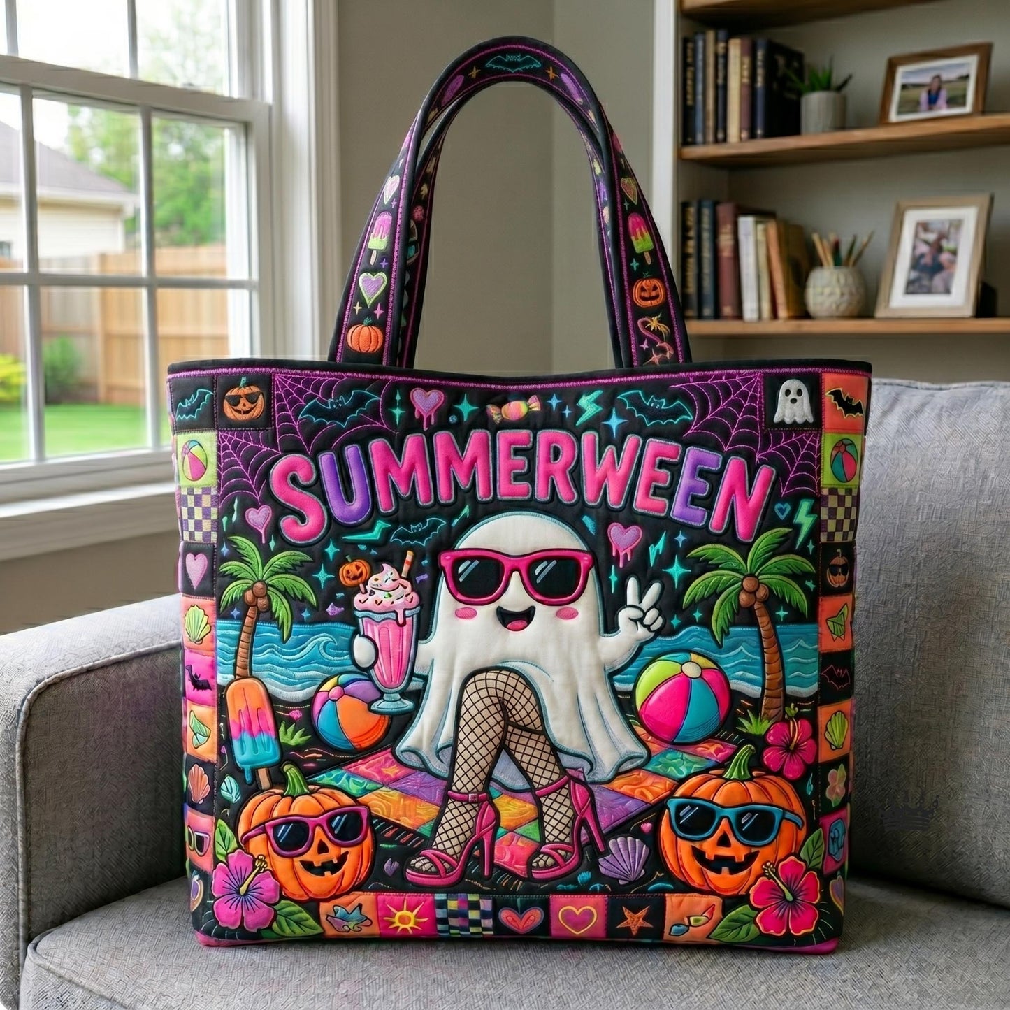 Tropical Haunt Quilted Tote Bag GFTOMA12610