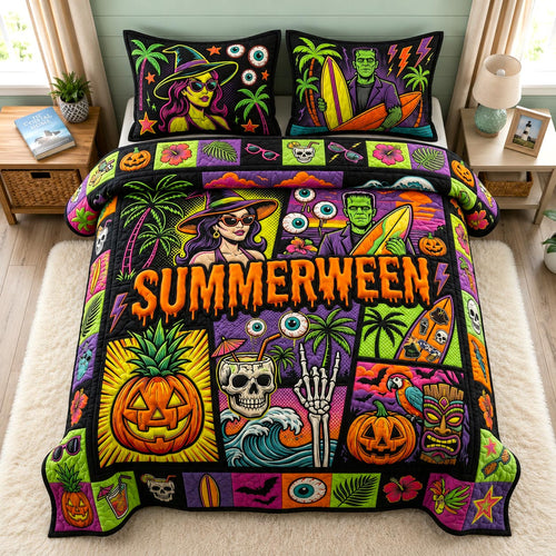 Tropical Haunt 3-Piece Quilted Bedding Set GFTOMA12658