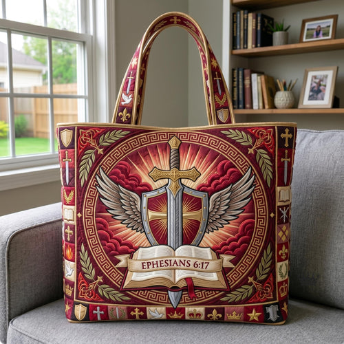 Full Armor Of God Quilted Tote Bag GFTOMA12671