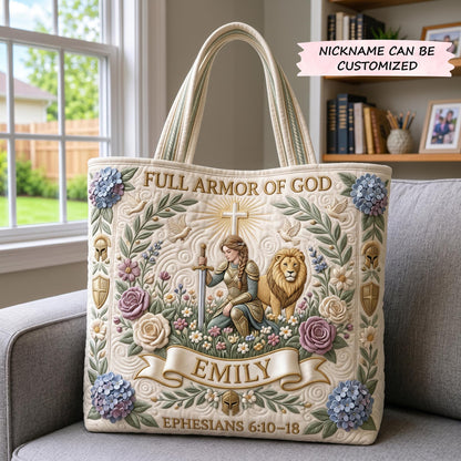 Full Armor Of God Quilted Tote Bag QTCUZ GFTOMA12673