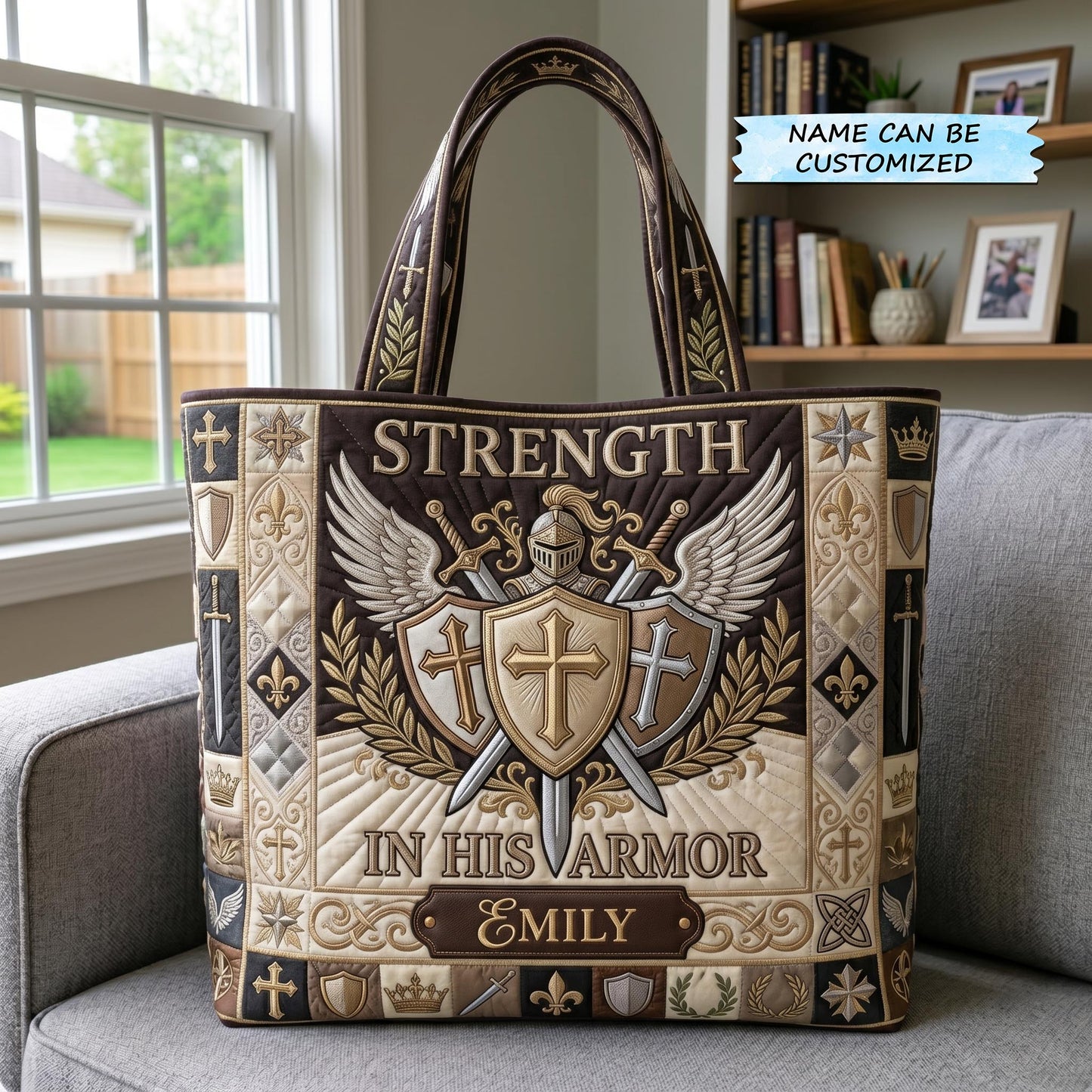 Full Armor Of God Quilted Tote Bag QTCUZ GFTOMA12676