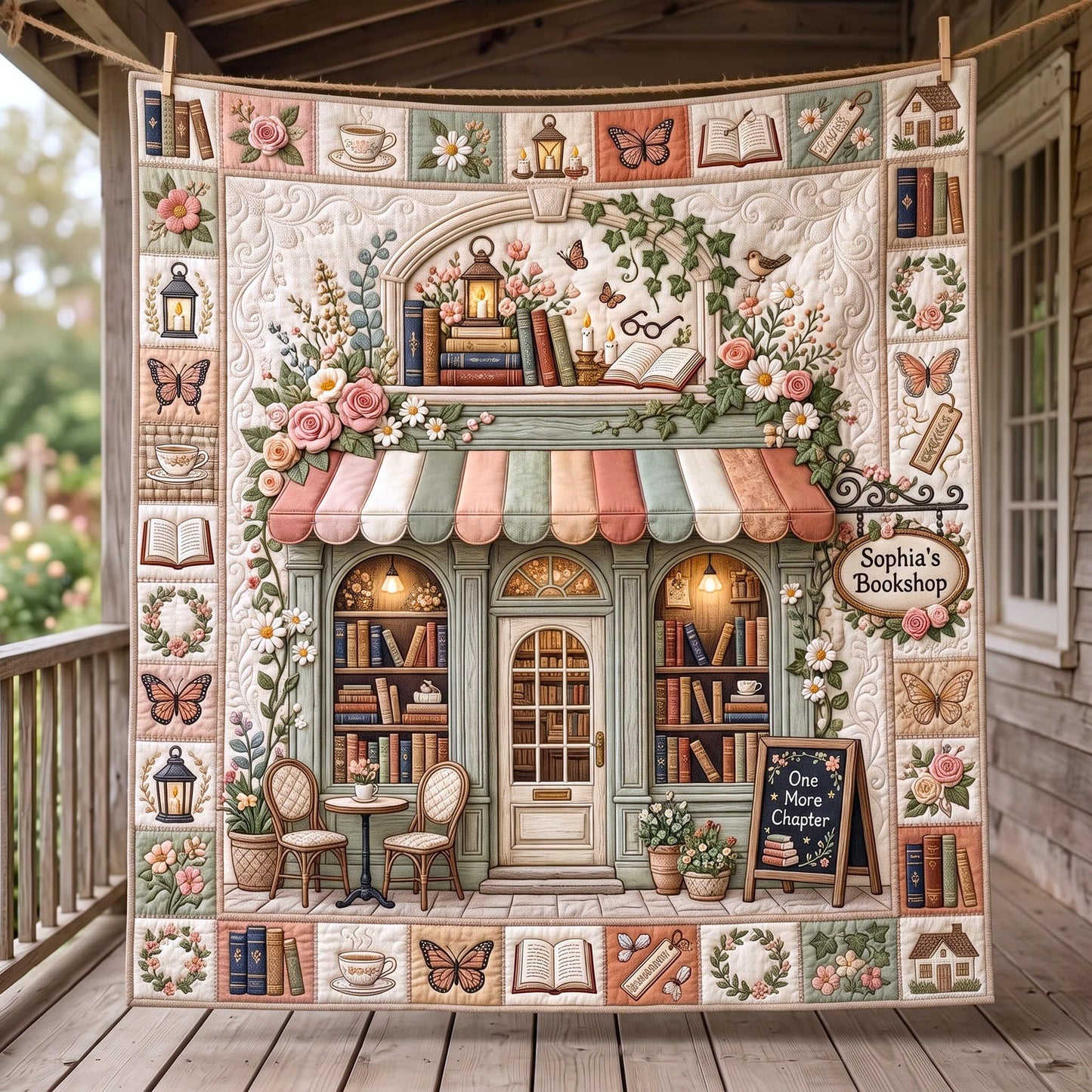 Library Dreams Quilted Blanket GFTOMA12714