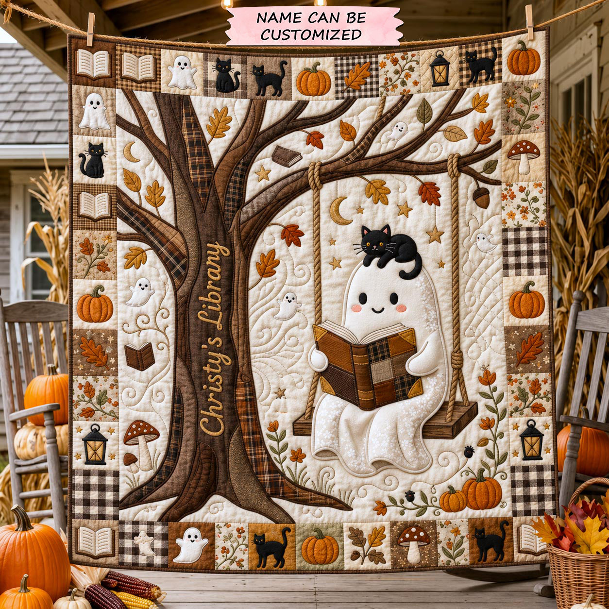 Library Escape Quilted Blanket QTCUZ GFTOMA12716