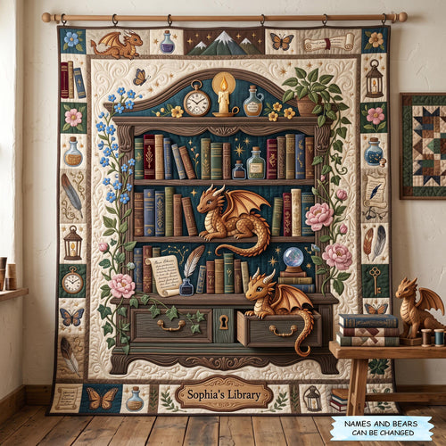 Literary Haven Quilted Blanket QTCUZ GFTOMA12718
