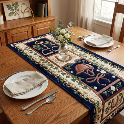 Equestrian Elegance Quilted Table Runner GFTOMA12751