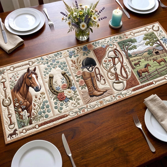 Equestrian Heritage Quilted Table Runner GFTOMA12752