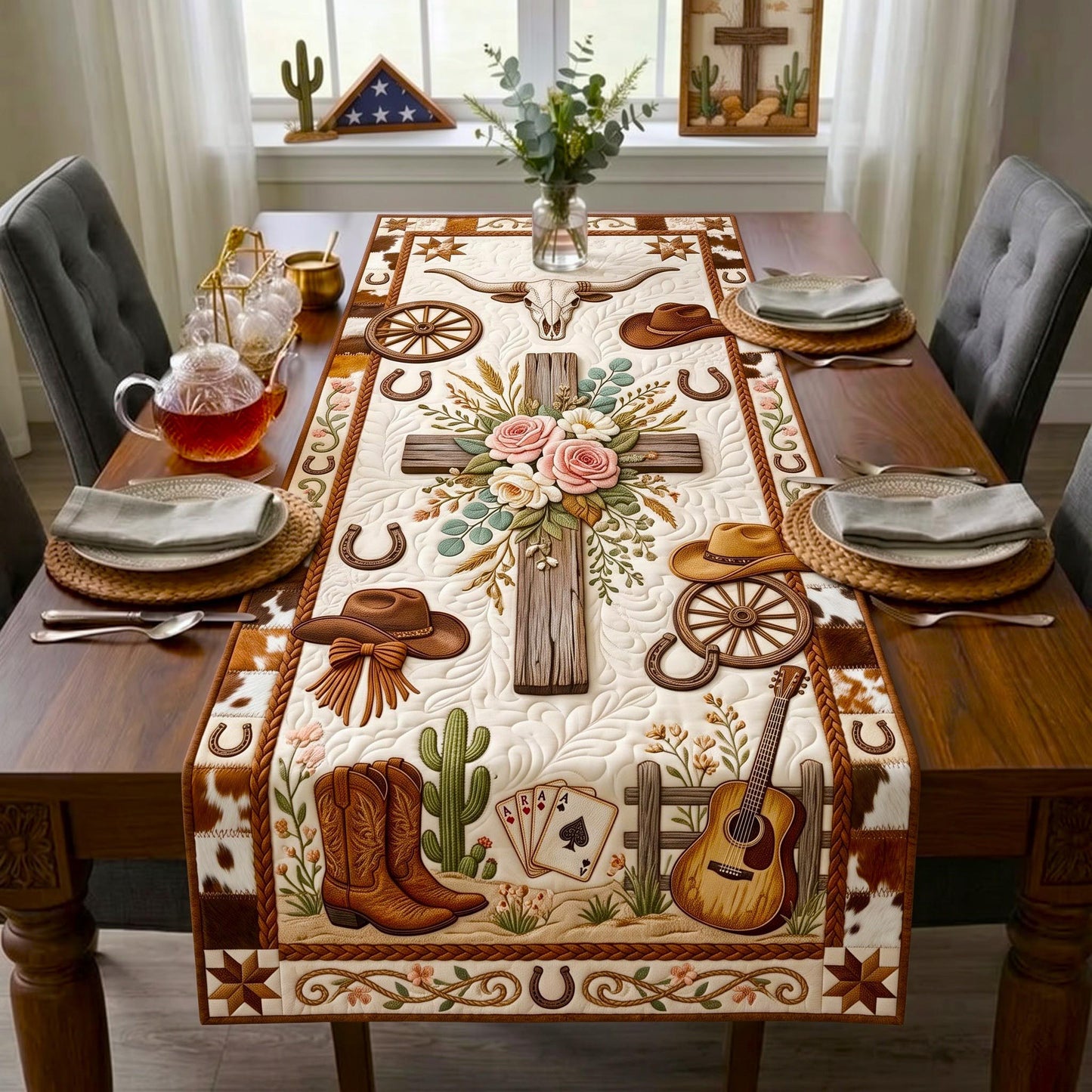Cross Hope Quilted Table Runner GFTOMA12818