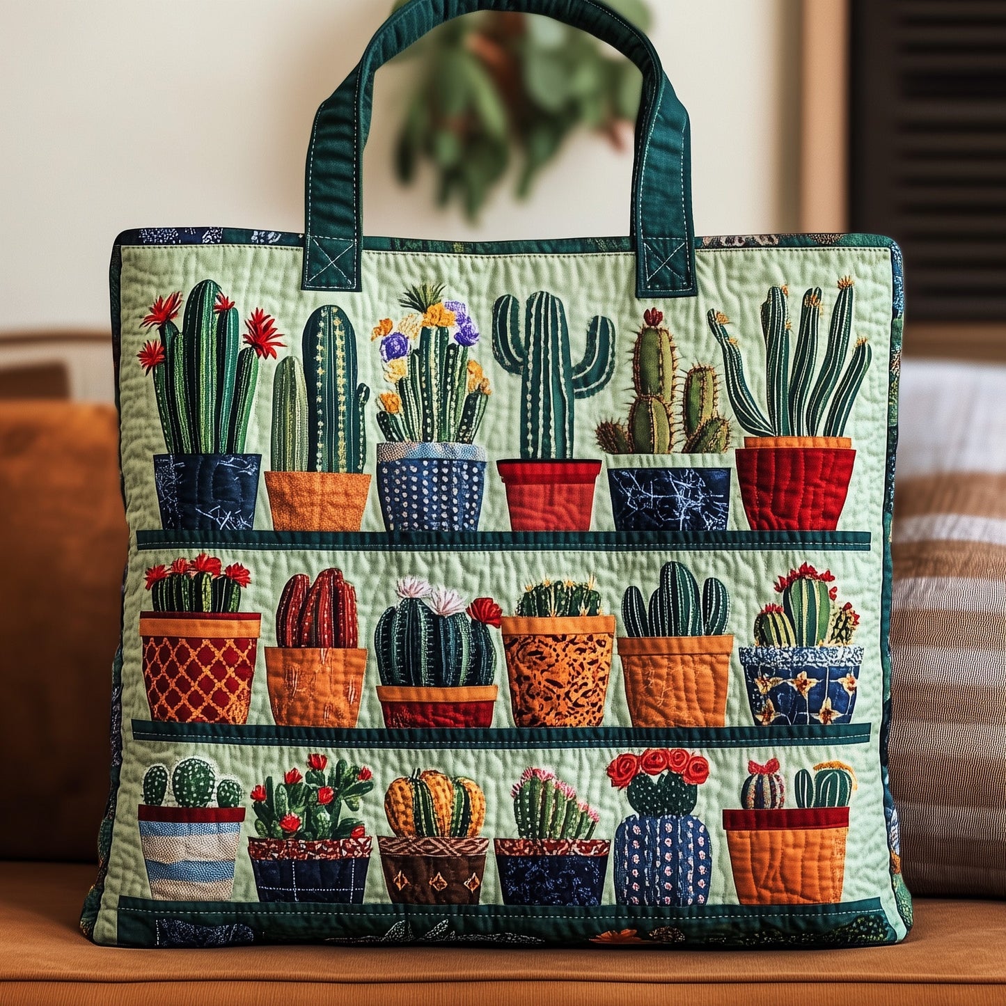 Cactus Quilted Tote Bag GFTOMA1281