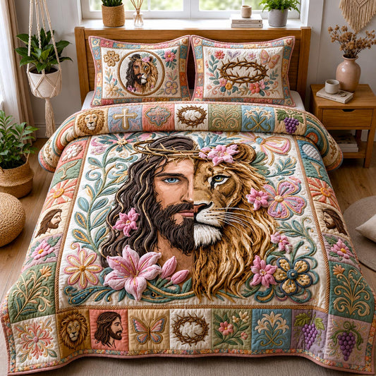 Faith Kingdom 3-Piece Quilted Bedding Set GFTOMA12826