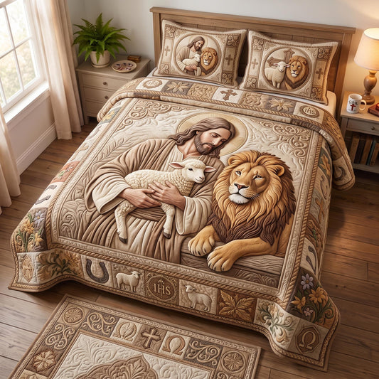 Kingdom Peace 3-Piece Quilted Bedding Set GFTOMA12829