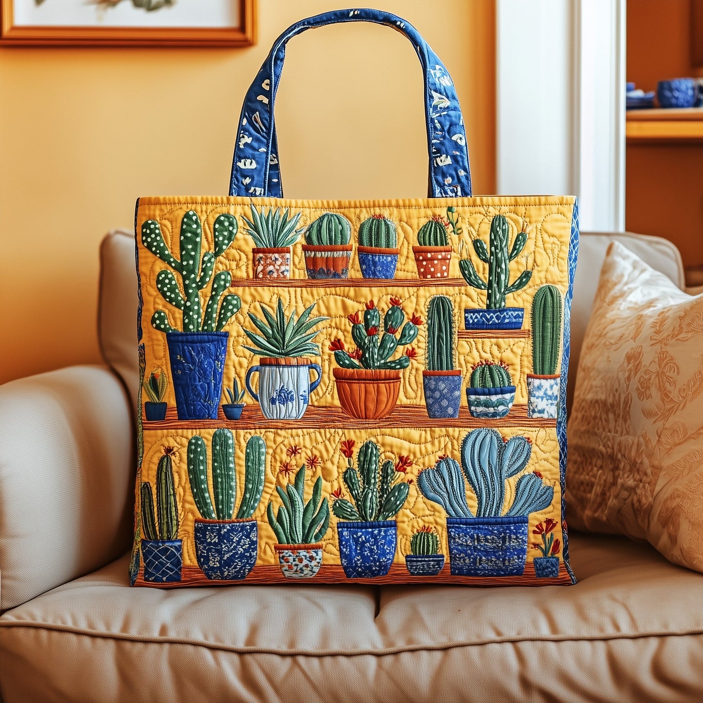 Cactus Quilted Tote Bag GFTOMA1282