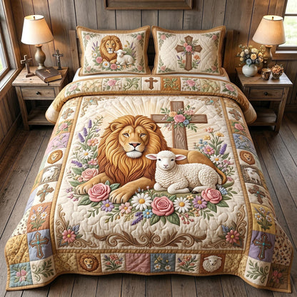 Grace Kingdom 3-Piece Quilted Bedding Set GFTOMA12830