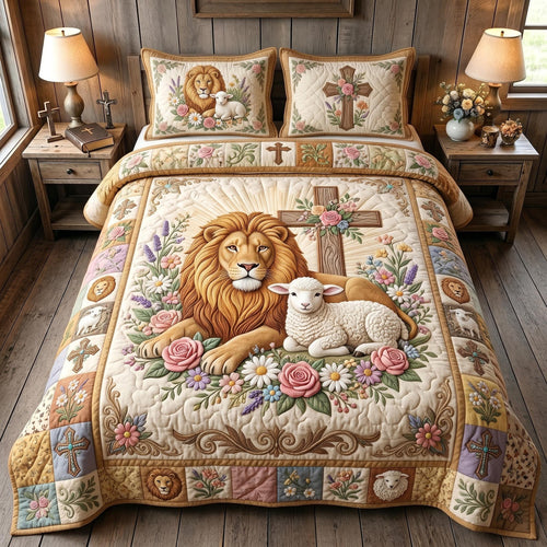 Grace Kingdom 3-Piece Quilted Bedding Set GFTOMA12830