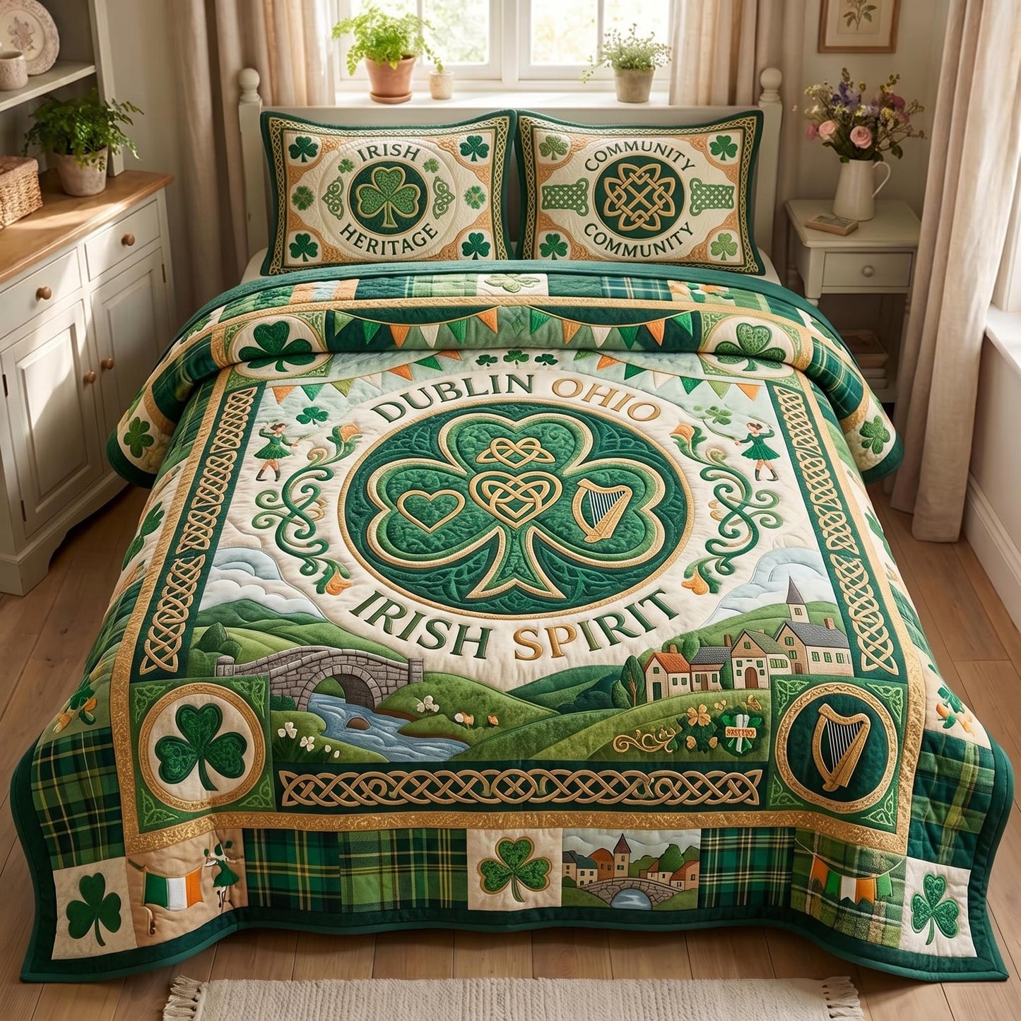 Dublin Charm 3-Piece Quilted Bedding Set GFTOMA12859